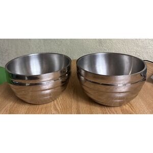 Vollrath Bowl Double Wall Beehive 1.5 Qt Stainless Steel‎ 46590 Set Of 2 Vintage